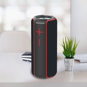 Портативная беспроводная колонка Bluetooth Hopestar P30, Черно-Красный (206)