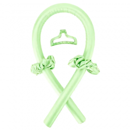 Гибкое бигуди, шелковая лента для завивки волос без нагрева (зеленый цвет)