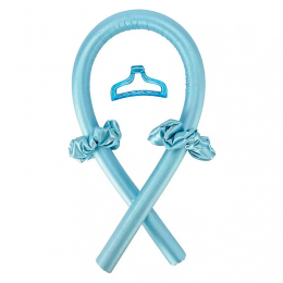 Гнучке бігуді, шовкова стрічка для завивки волосся без нагріву (блакитний колір)