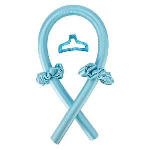Гнучке бігуді, шовкова стрічка для завивки волосся без нагріву (блакитний колір)