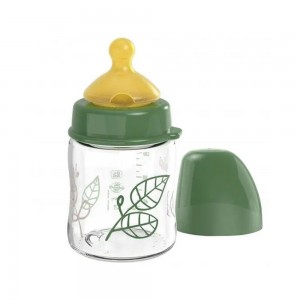 Стеклянная бутылка NIP 35115 с широкой горловиной Вишенка - Зеленая Серия (латекс) "Х", 120 мл. (TK)