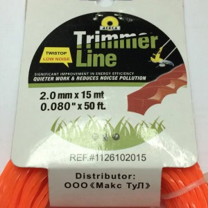 Леска витой квадрат TW-15M(310008) для электротриммера, бензокосы, мотокосы 2 мм х 15 м (2487) Леска витой квадрат TW-15M(310008) для электротриммера, бензокосы, мотокосы 2 мм х 15 м (2487)