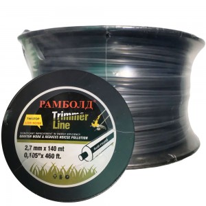 Леска круглая с жилкой D2.7, 2.7 мм х 140 м в бухте (2487)