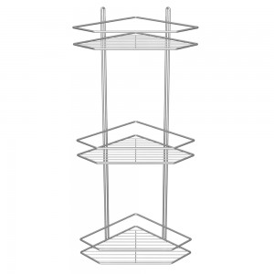 Металева кутова триярусна полиця Хром (DRK) Металева кутова триярусна полиця Хром (DRK)