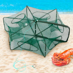 Рыболовная сеть раколовка книжка для раков 8 входов диаметр 80 см