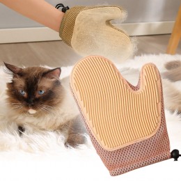 Перчатка-расческа для вычесывания шерсти у кошек и собак с защитой от царапин  Бежевий (205)