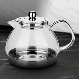 Прозрачный заварочный чайник (0,8 л) из термостойкого стекла Яро V EM1438 (204)