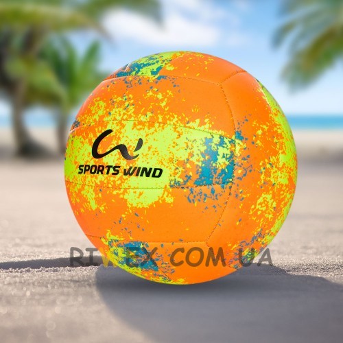 Мяч волейбольный MS 3448 для игры в зале и на улице, Оранжевый (IGR24)