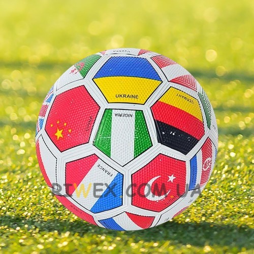 Мяч футбольный резиновый VA 0004 Страны Grain зернистый, размер 5 (IGR24)