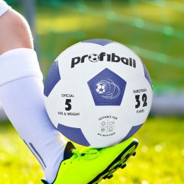 Футбольний м'яч PROF1 VA-0013 Grain зернистий, розмір 5, Синій (IGR24)
