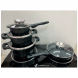 Набор посуды с гранитным покрытием (кастрюли, ковш, сковорода) Higher Kitchen НК 315, зеленый (4389/1)