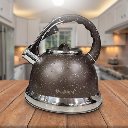 Чайник на 3,5 л зі свистком та гранітним покриттям HR704-5 кавовий (4389/1)