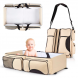 Дорожная походная сумка с детской кроваткой Baby Bed and Travel Bag 3 в 1 Бежевая