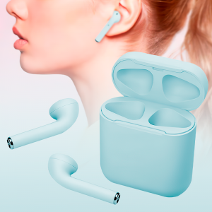 Беспроводные Bluetooth наушники HBQ InPods 12 с активным шумоподавлением (голубой цвет)
