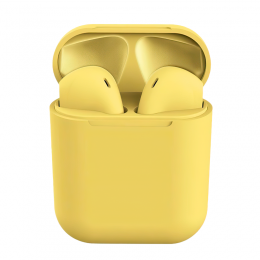 Беспроводные Bluetooth наушники HBQ InPods 12 с активным шумоподавлением (желтый цвет)
