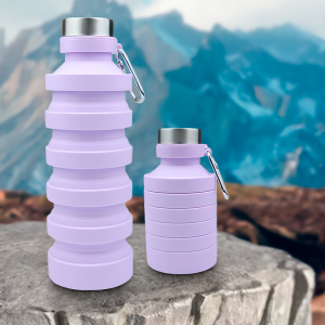 Спортивная складная бутылка для путешествий 550 мл, фиолетовая Спортивная складная бутылка для путешествий 550 мл, фиолетовая