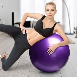 М'яч для фітнесу Фітбол Yoga Ball 75 см до 150 кг гладкий, Фіолетовий