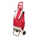Господарська сумка-візок кравчучка на колесах, червона 95 см (НА-600)