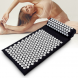Акупунктурний масажний килимок + подушка для всього тіла, чорний