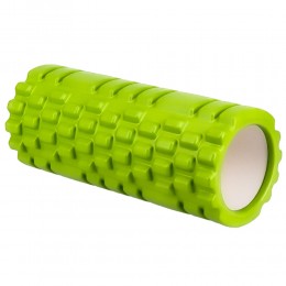 Масажний спортивний валик для йоги та масажу спини Grid Roller 33х14 см, Зелений
