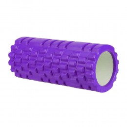  Массажный спортивный валик для йоги и массажа спины Grid Roller 33х14 см, Фиолетовый
