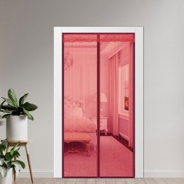 Дверная антимоскитная сетка-штора Magic Mesh на магнитах от комаров 210х100, Бордо