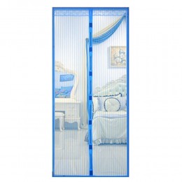 Дверна антимоскітна сітка-штора Magic Mesh на магнітах від комарів 210х100, Блакитний