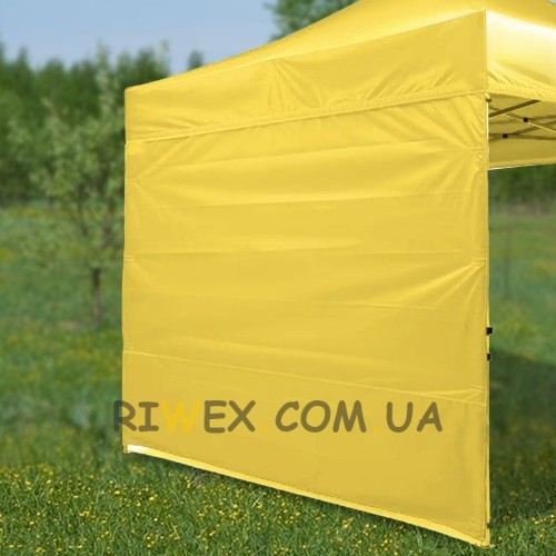 Бокова стінка на шатер/палатку 9 м, 3 стінки 3х3 м, Жовтий