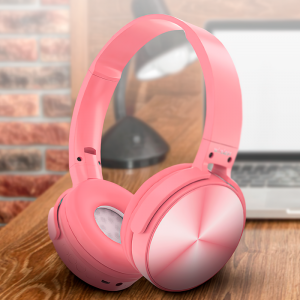 Беспроводные Bluetooth стерео наушники ST96 розовые (225)