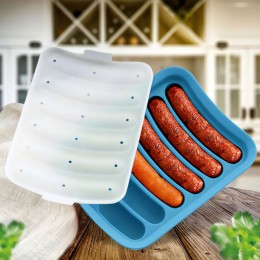 Силіконова форма для сосисок ковбасок Sausage Silicone Mold, Блакитний