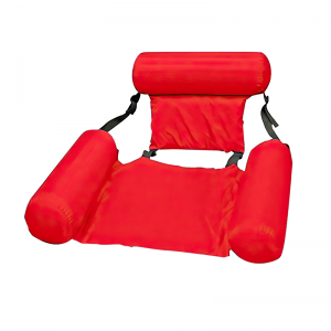 Надувний складний матрац для басейну Inflatable Floating Bed Червоний (205)