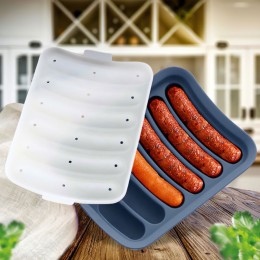 Силіконова форма для сосисок ковбасок Sausage Silicone Mold, Синя