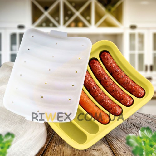 Силиконовая форма для колбасных сосисок Sausage Silicone Mold, Желтый