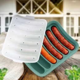 Силіконова форма для сосисок ковбасок Sausage Silicone Mold, Бірюзовий