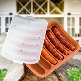 Силіконова форма для сосисок ковбасок Sausage Silicone Mold, Помаранчевий