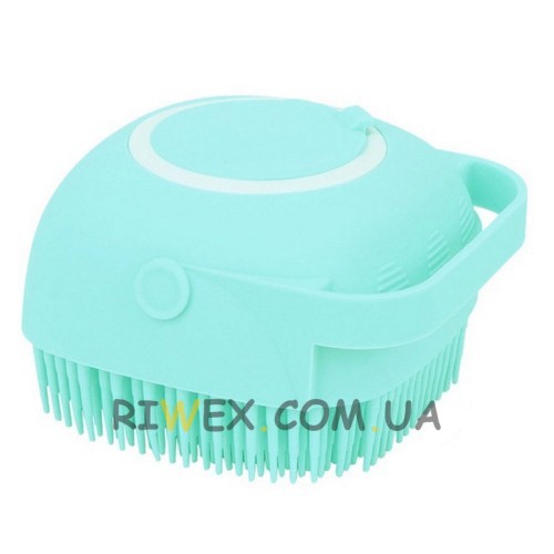 Силиконовая щетка для животных с резервуаром для шампуня‌ silicone massage bath brush