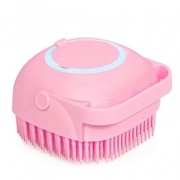 Силиконовая массажная мочалка Silicone Massage Bath Brush, Розовая