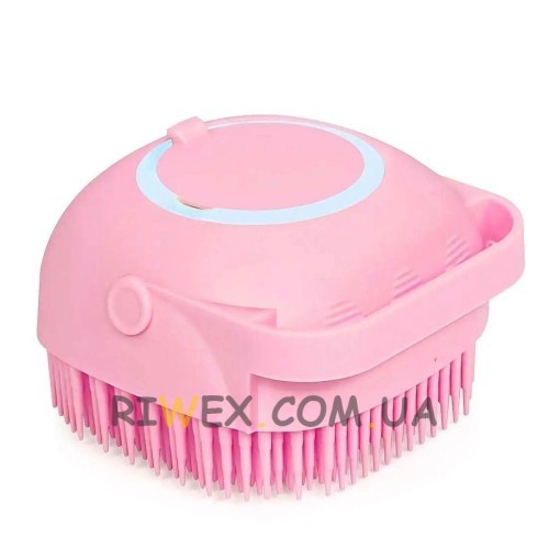 Силиконовая щетка для животных с резервуаром для шампуня‌ silicone massage bath brush