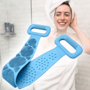 Силіконова мочалка-масажер для тіла Silicon Bath Towel, Блакитний