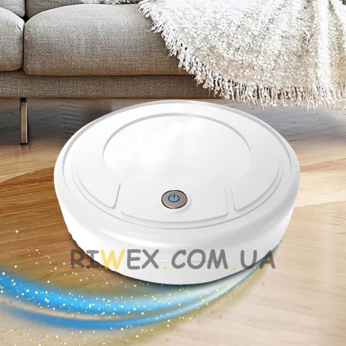 Моющий робот-швабра Home Sweeping Robot аккумуляторный для влажной уборки и мытья полов, Белый
