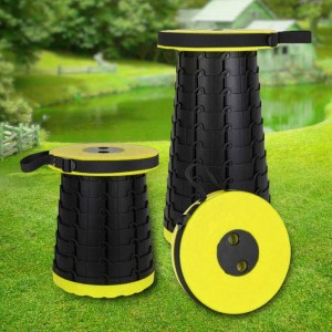 Раскладной телескопический стул для отдыха Folding stool, Желтый