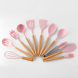 Універсальний набір кухонного приладдя з 12 предметів Kitchen Set рожевий (HA-50)