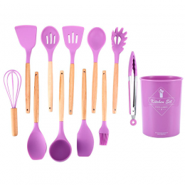 Універсальний набір кухонного приладдя з 12 предметів Kitchen Set фіолетовий (HA-50)