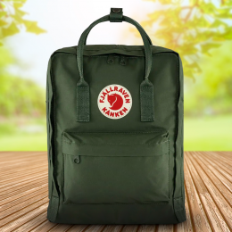 Городской рюкзак с карманом Fjallraven Kanken Classic темно-зеленый