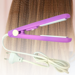 Дорожня компактна праска для волосся ГОФРЕ, фіолетовий