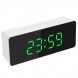 Годинник настільний Mirror Led Clock EL-615-1 на батарейках в мінімалістичному стилі, Зелений