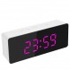 Годинник настільний Mirror Led Clock EL-615-1 на батарейках в мінімалістичному стилі, Рожевий