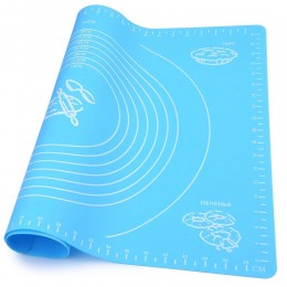 Силіконовий кондитерський килимок для розкочування тіста 70х70см, Синій (237)