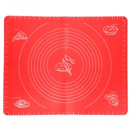 Силіконовий кондитерський килимок для розкочування тіста 50х70см, Червоний (237)