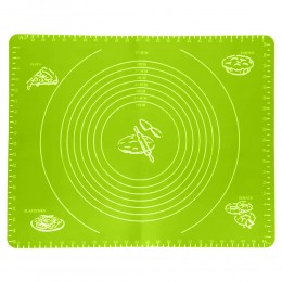 Силіконовий кондитерський килимок для розкочування тіста 50х70см, Зелений (237)